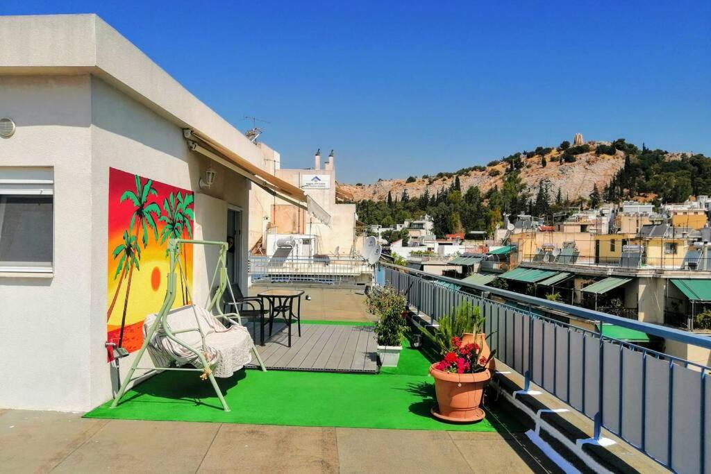 Rooftop Studio, Acropolis View! Athén Kültér fotó