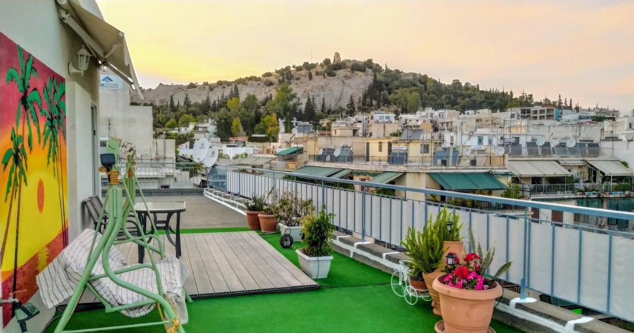 Rooftop Studio, Acropolis View! Athén Kültér fotó